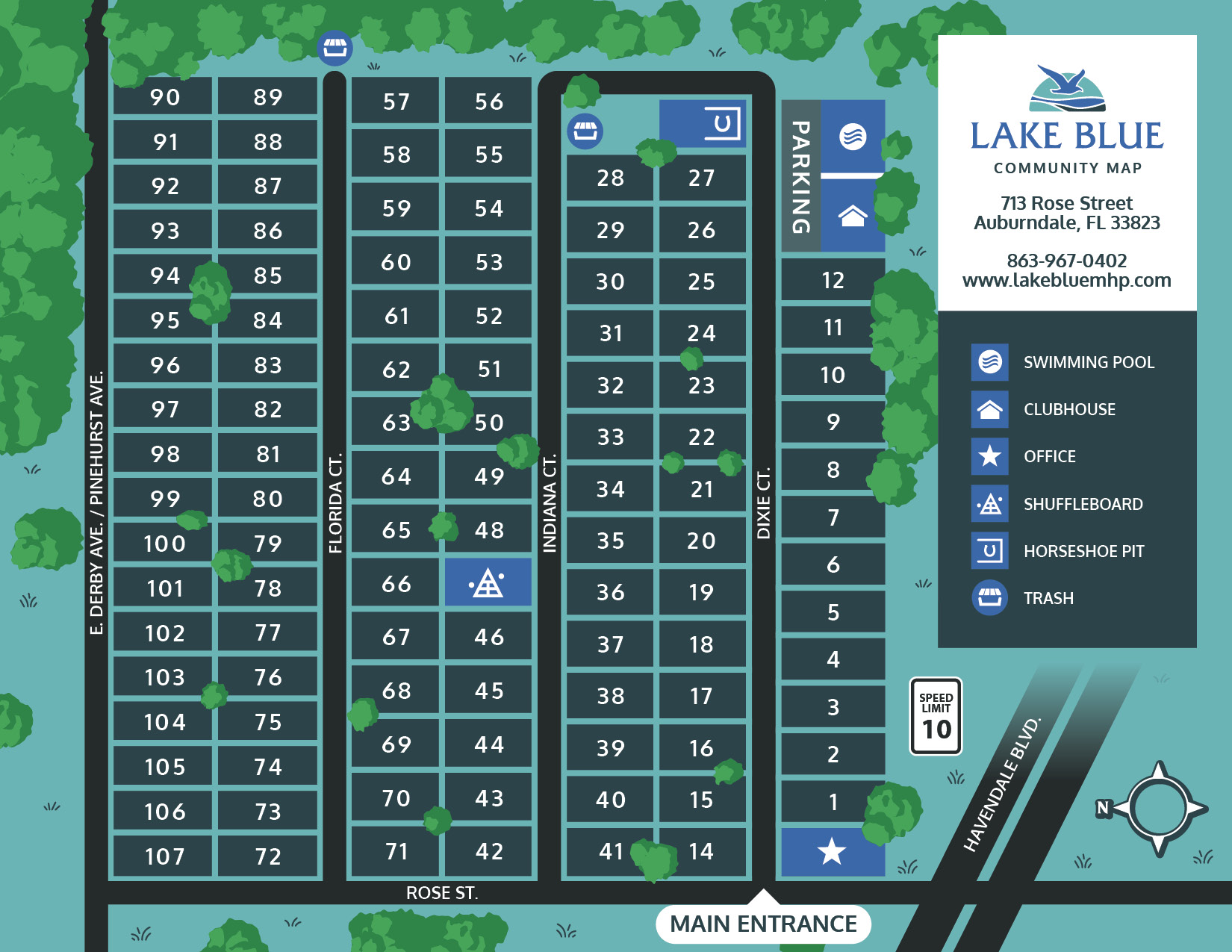 Lake Blue Community Map